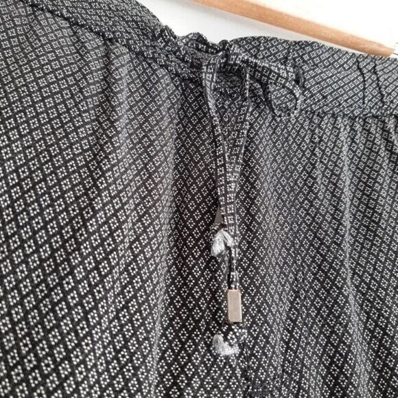 GAP Comfort Fit Jogger Stretch Waist Pull-On Light Casual Crop Pants B&W Sz XL - Picture 6 of 14